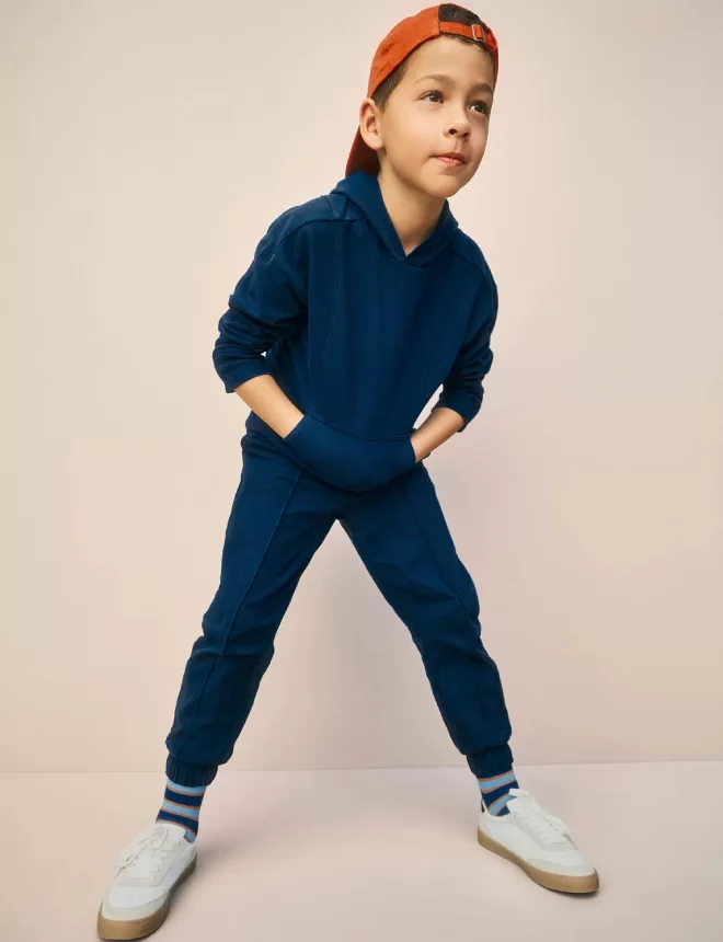 Boys' French Terry Joggers - Navy Blue