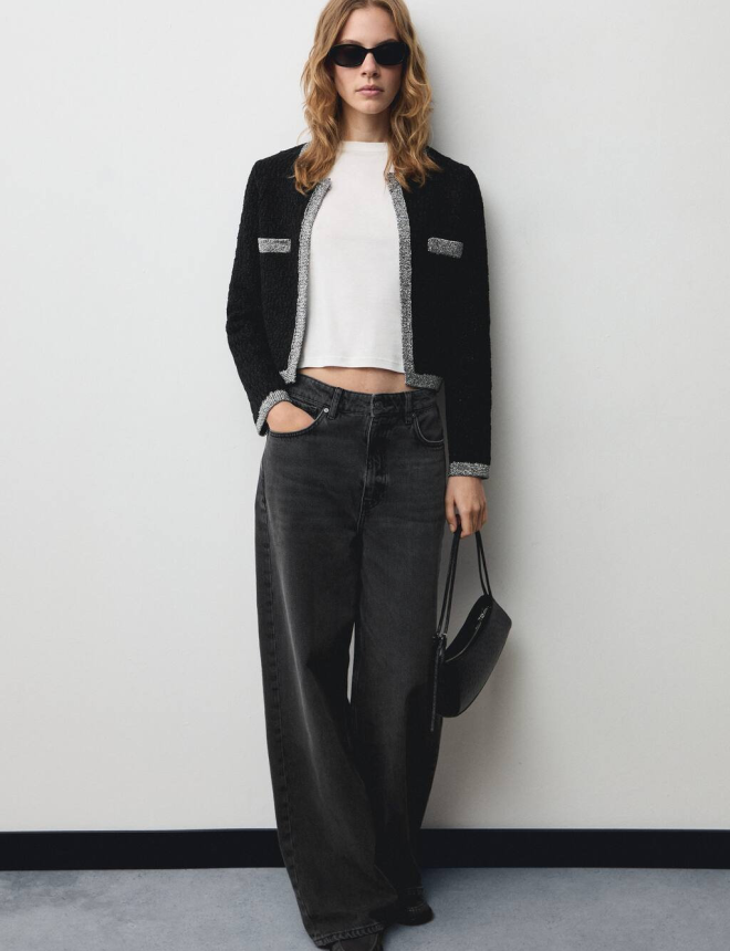 KNITTED JACKET ROYAL