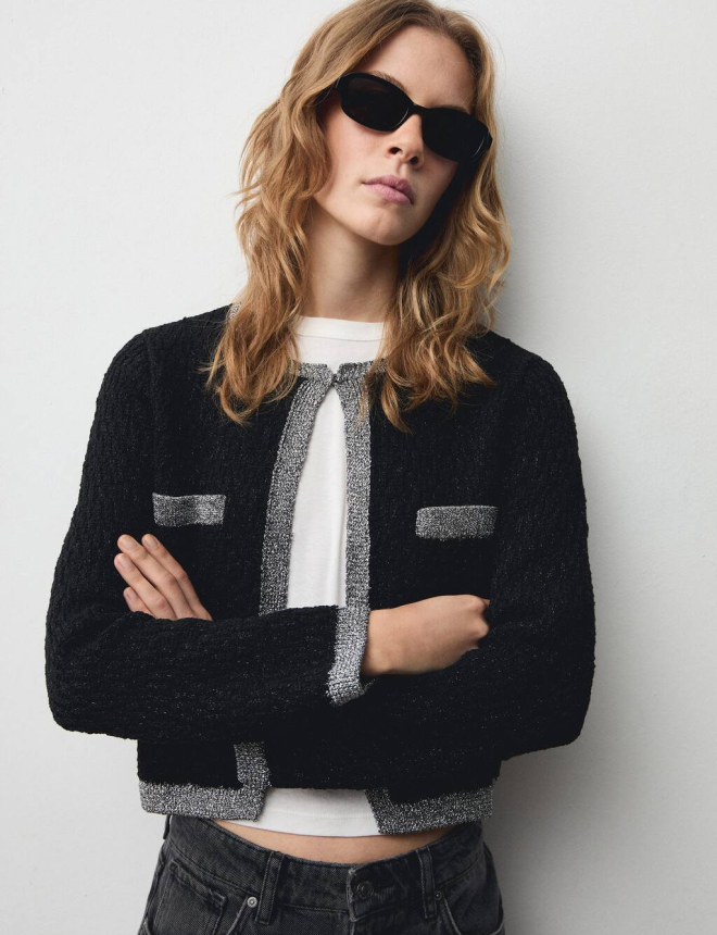 KNITTED JACKET ROYAL